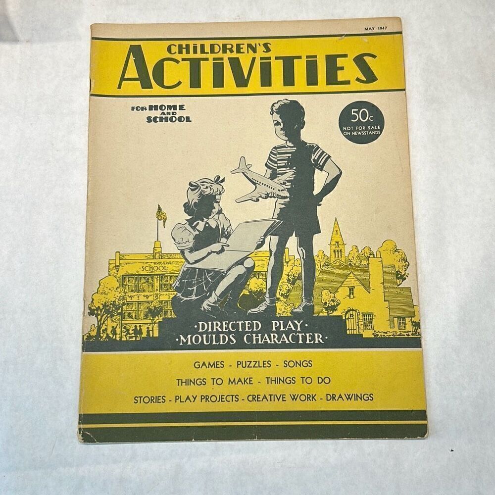 VTG Children's Activities For Home & School Magazine Book May 1947